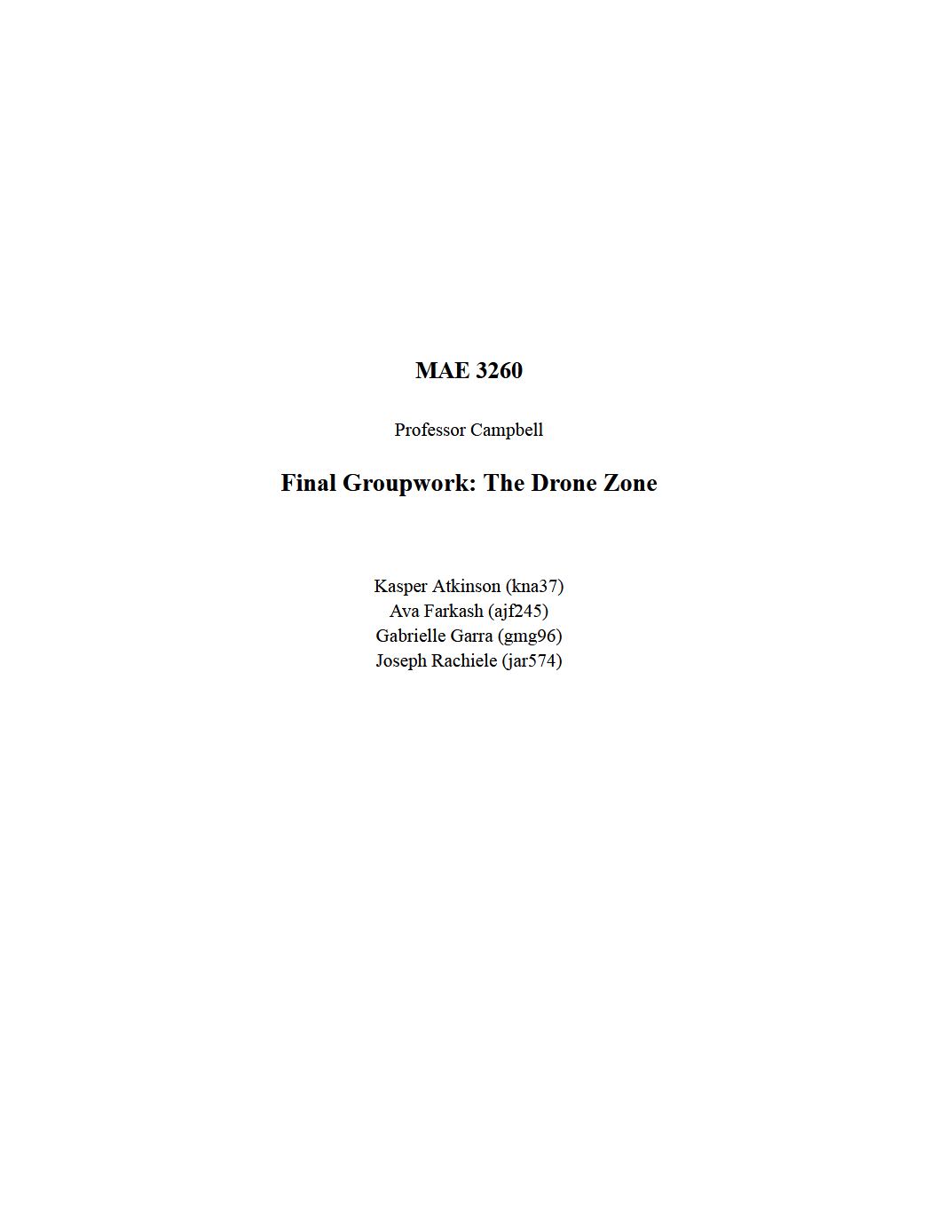 MAE3260 Final Report icon